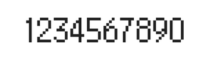 5×9数字点阵字体 ddN59AB0501