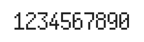 5×9数字点阵字体 ddN59AB0504