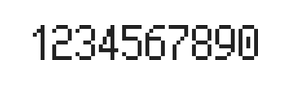 5×9数字点阵字体 ddN59AB0505