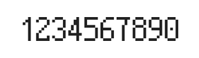 5×9数字点阵字体 ddN59AB0509