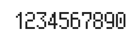 5×9数字点阵字体 ddN59AB0510