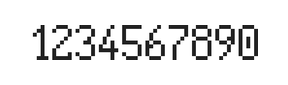 5×9数字点阵字体 ddN59AB0513
