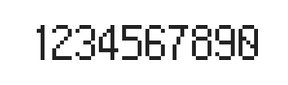 5×9数字点阵字体 ddN59AB0514