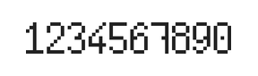 5×9数字点阵字体 ddN59AB0518