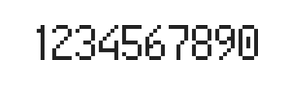 5×9数字点阵字体 ddN59AB0519