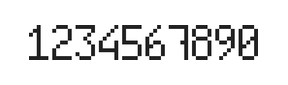 5×9数字点阵字体 ddN59AB0520