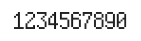 5×9数字点阵字体 ddN59AB0521