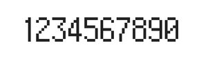 5×9数字点阵字体 ddN59AB0530