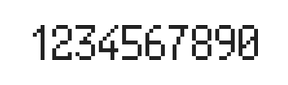 5×9数字点阵字体 ddN59AB0531