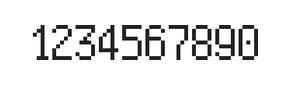 5×9数字点阵字体 ddN59AB0533