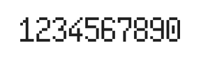 5×9数字点阵字体 ddN59AB0537