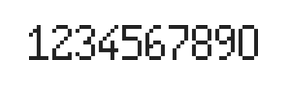 5×9数字点阵字体 ddN59AB0538