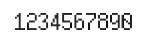 5×9数字点阵字体 ddN59AB0539