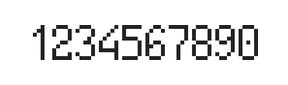 5×9数字点阵字体 ddN59AB0545