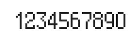 5×9数字点阵字体 ddN59AB0546