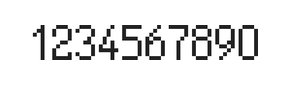 5×9数字点阵字体 ddN59AB0547