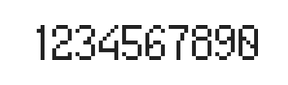 5×9数字点阵字体 ddN59AB0548