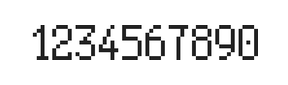 5×9数字点阵字体 ddN59AB0549