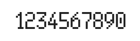 5×9数字点阵字体 ddN59AB0553