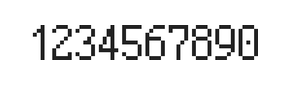 5×9数字点阵字体 ddN59AB0554
