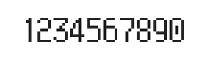 5×9数字点阵字体 ddN59AB0555