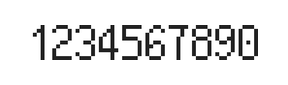 5×9数字点阵字体 ddN59AB0556