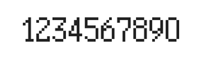 5×9数字点阵字体 ddN59AB0558