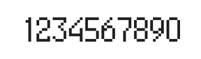 5×9数字点阵字体 ddN59AB0562