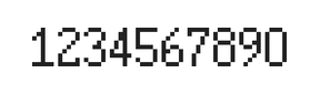 5×9数字点阵字体 ddN59AB0565