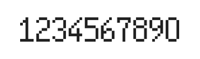 5×9数字点阵字体 ddN59AB0568