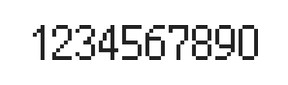 5×9数字点阵字体 ddN59AB0570