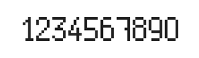 5×9数字点阵字体 ddN59AB0571
