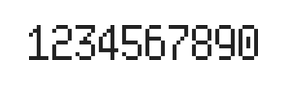 5×9数字点阵字体 ddN59AB0575