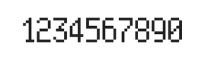 5×9数字点阵字体 ddN59AB0576