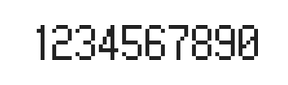 5×9数字点阵字体 ddN59AB0580
