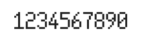 5×9数字点阵字体 ddN59AB0584