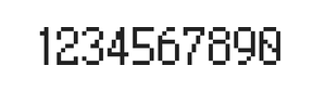5×9数字点阵字体 ddN59AB0588
