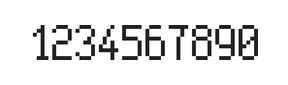 5×9数字点阵字体 ddN59AB0589