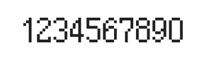5×9数字点阵字体 ddN59AB0590