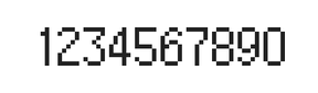5×9数字点阵字体 ddN59AB0592