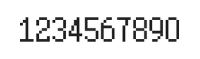 5×9数字点阵字体 ddN59AB0594