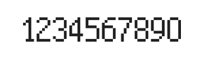 5×9数字点阵字体 ddN59AB0597