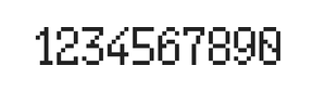 5×9数字点阵字体 ddN59AB0599