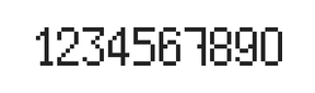 5×9数字点阵字体 ddN59AB0602