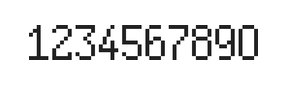 5×9数字点阵字体 ddN59AB0606