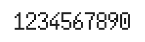 5×9数字点阵字体 ddN59AB0607