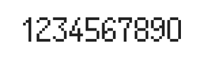 5×9数字点阵字体 ddN59AB0608