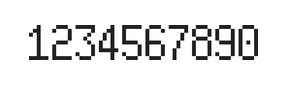 5×9数字点阵字体 ddN59AB0613