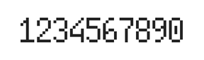 5×9数字点阵字体 ddN59AB0614
