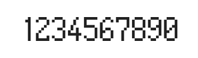 5×9数字点阵字体 ddN59AB0615